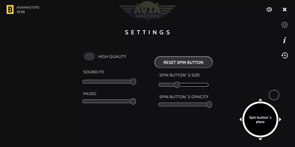 aviamasters uk settings